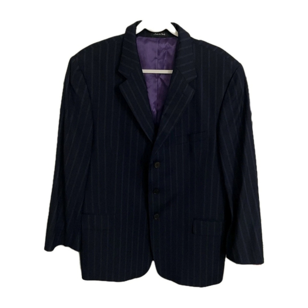 Paul Smith The Westbourne Blazer Mens 46R Navy Blue Pinstripe Wool Suit Jacket